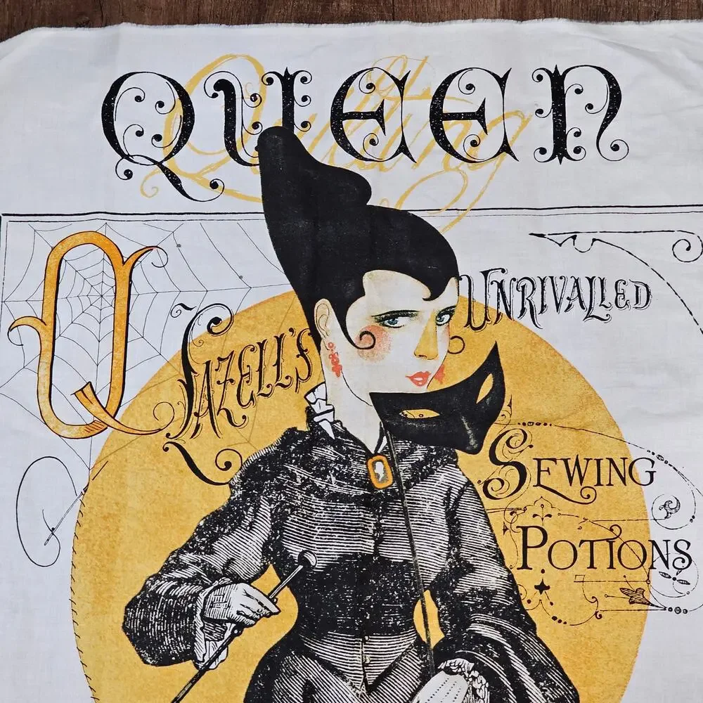 Halloween Fabric Panel Riley Blake Queen Of Ween Victorian Witch J Wecker Frisch
